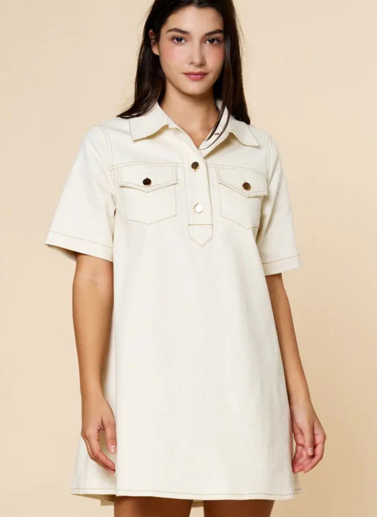Melanie A-Line Denim Dress