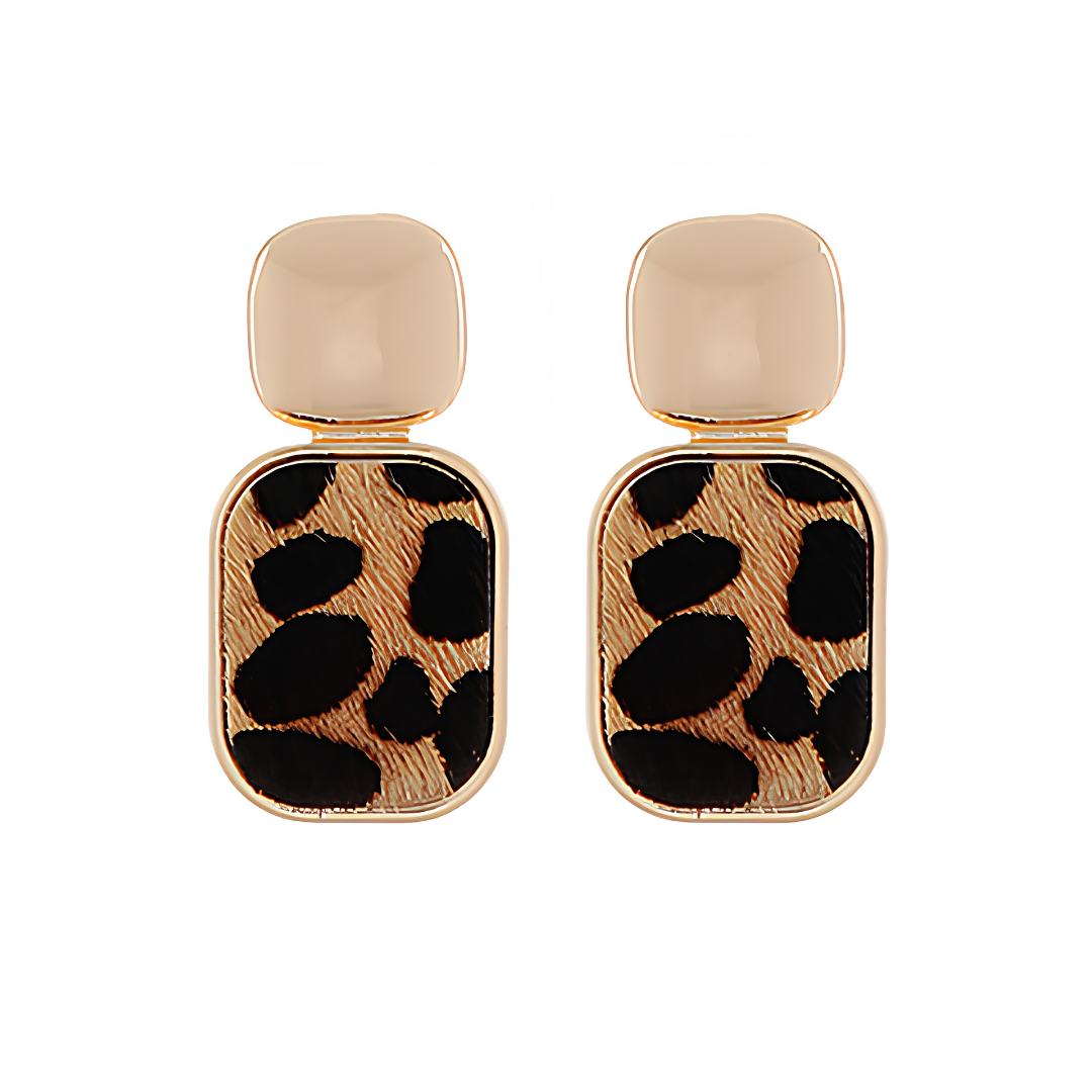Animal Print Drop Earrings