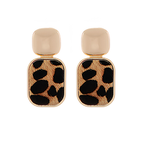 Animal Print Drop Earrings