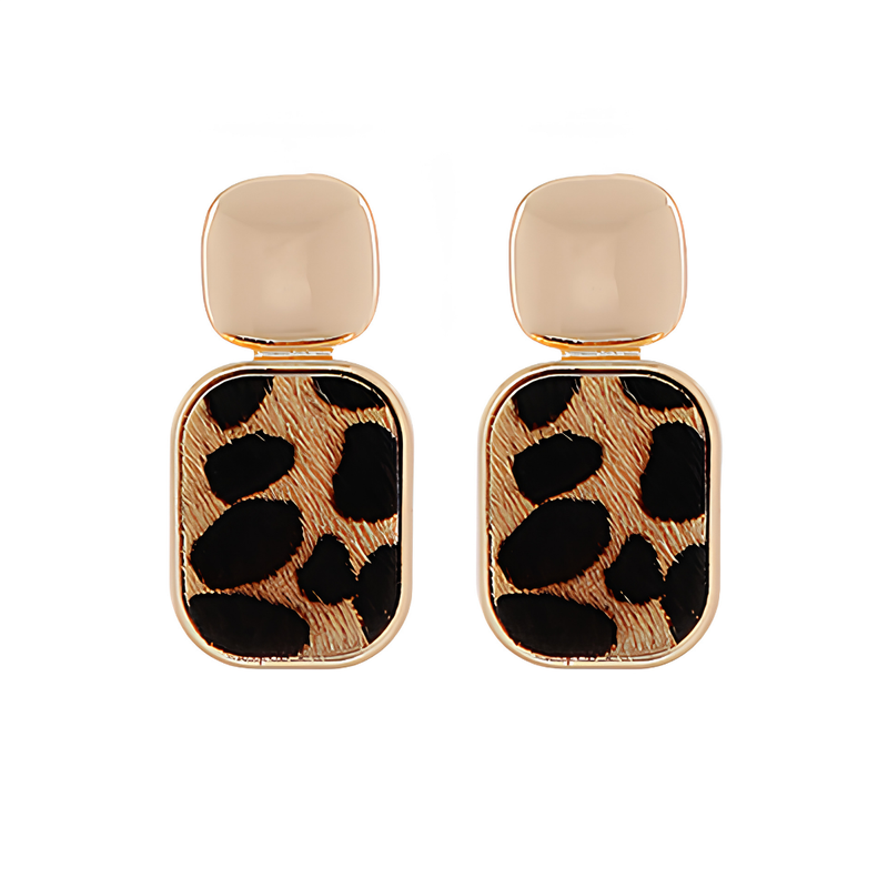 Animal Print Drop Earrings