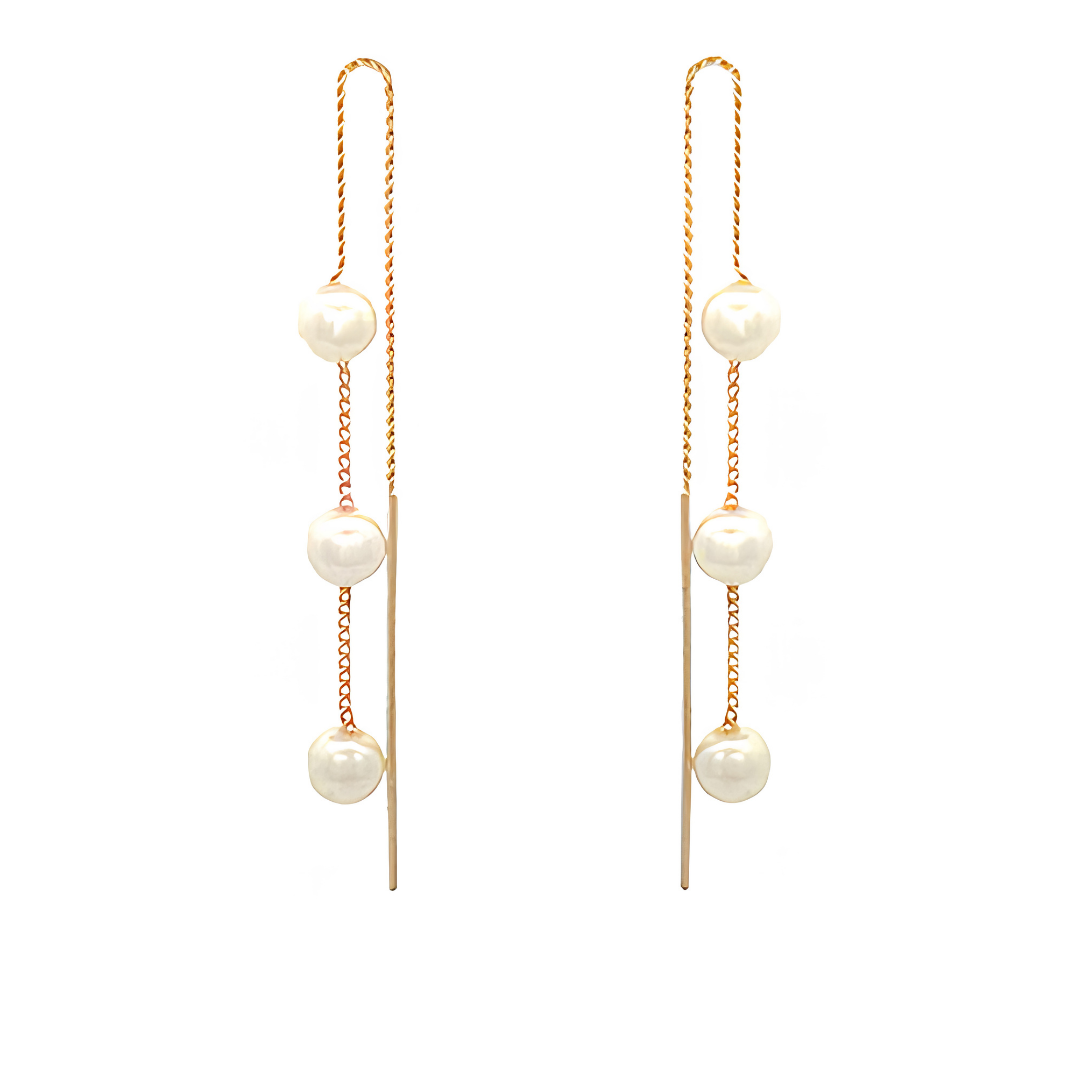 Gemma Pearl Threader Earrings