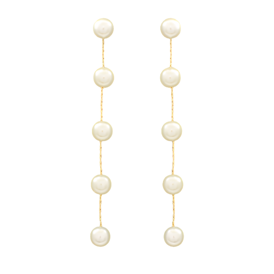 Lillian Pearl Dangle Chain Earrings