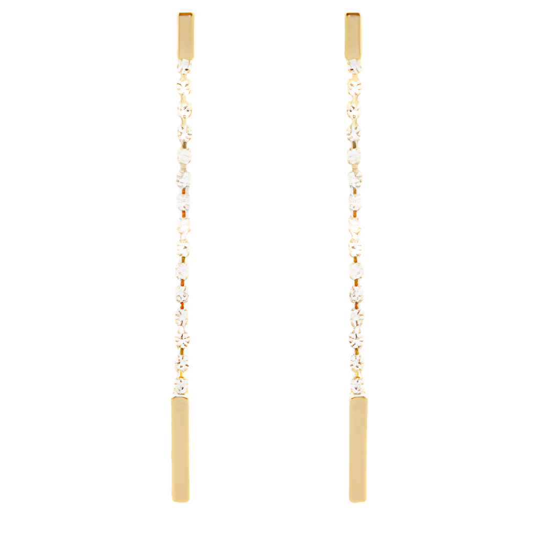 Nova Crystal Chain Earrings