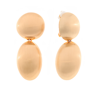 Clip Oval Dangle Earrings