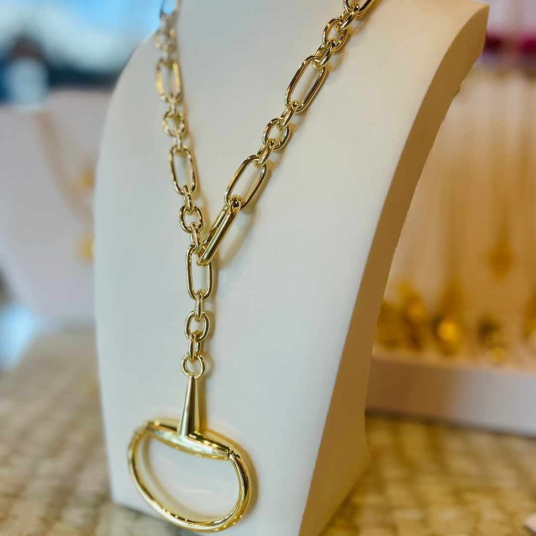 Horsebit Adjustable Pendant Necklace