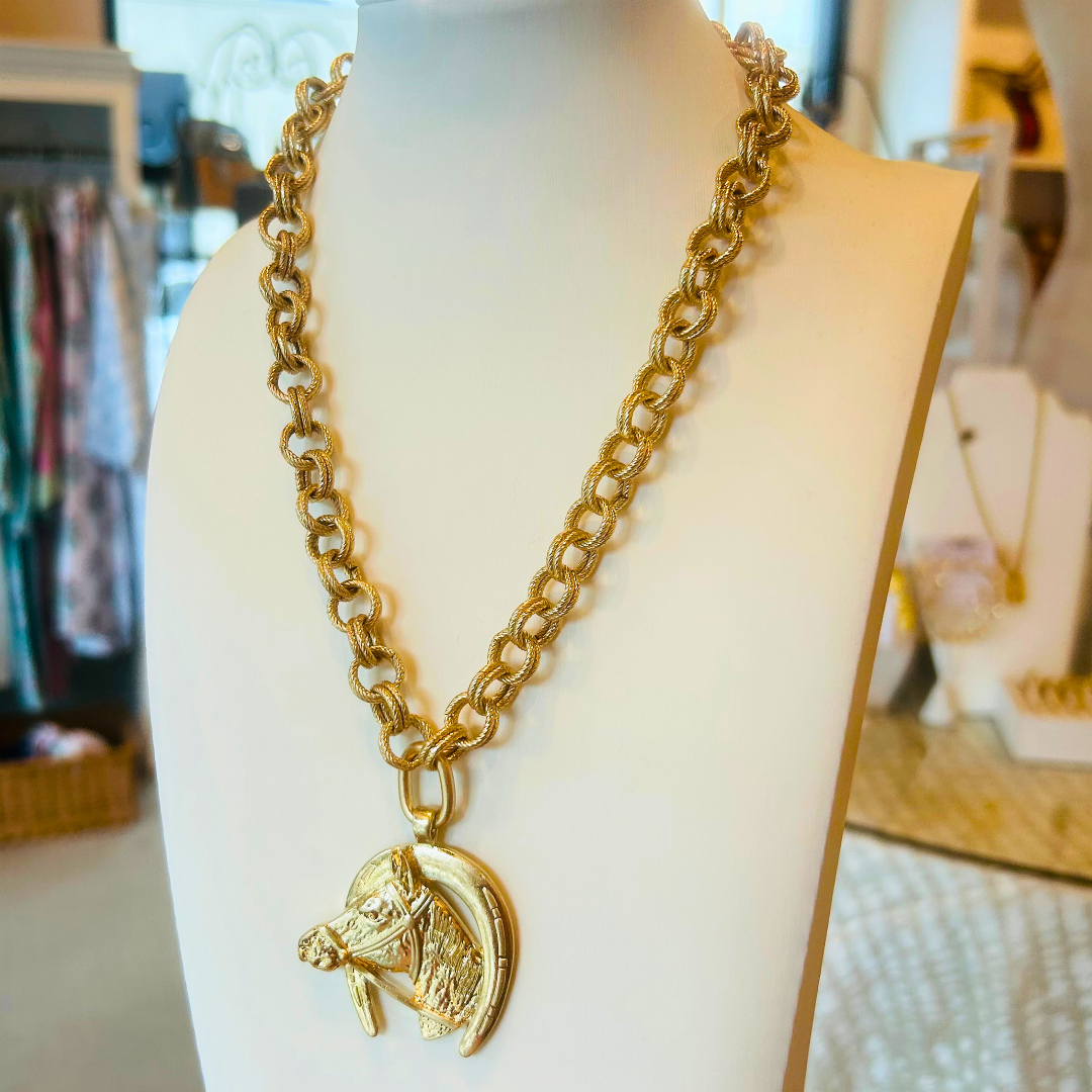 Horseshoe Pendant Necklace