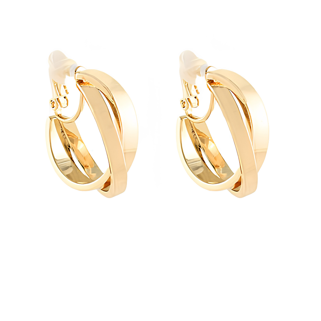 Clip X Shape Hoop Earrings