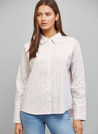 Quinn Striped Button Down Top