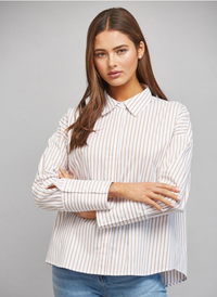 Quinn Striped Button Down Top