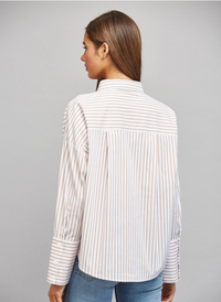 Quinn Striped Button Down Top