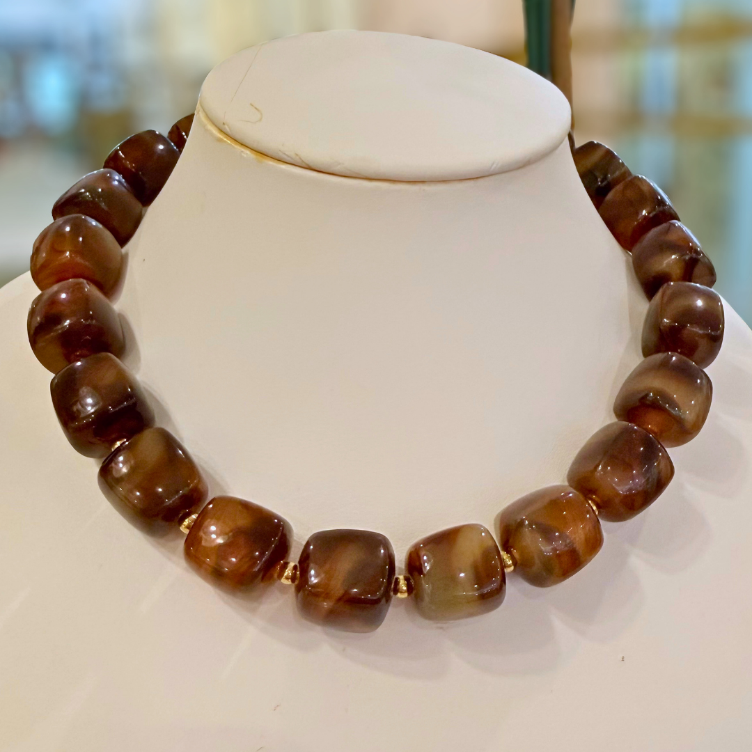 Rory Square Beaded Necklace