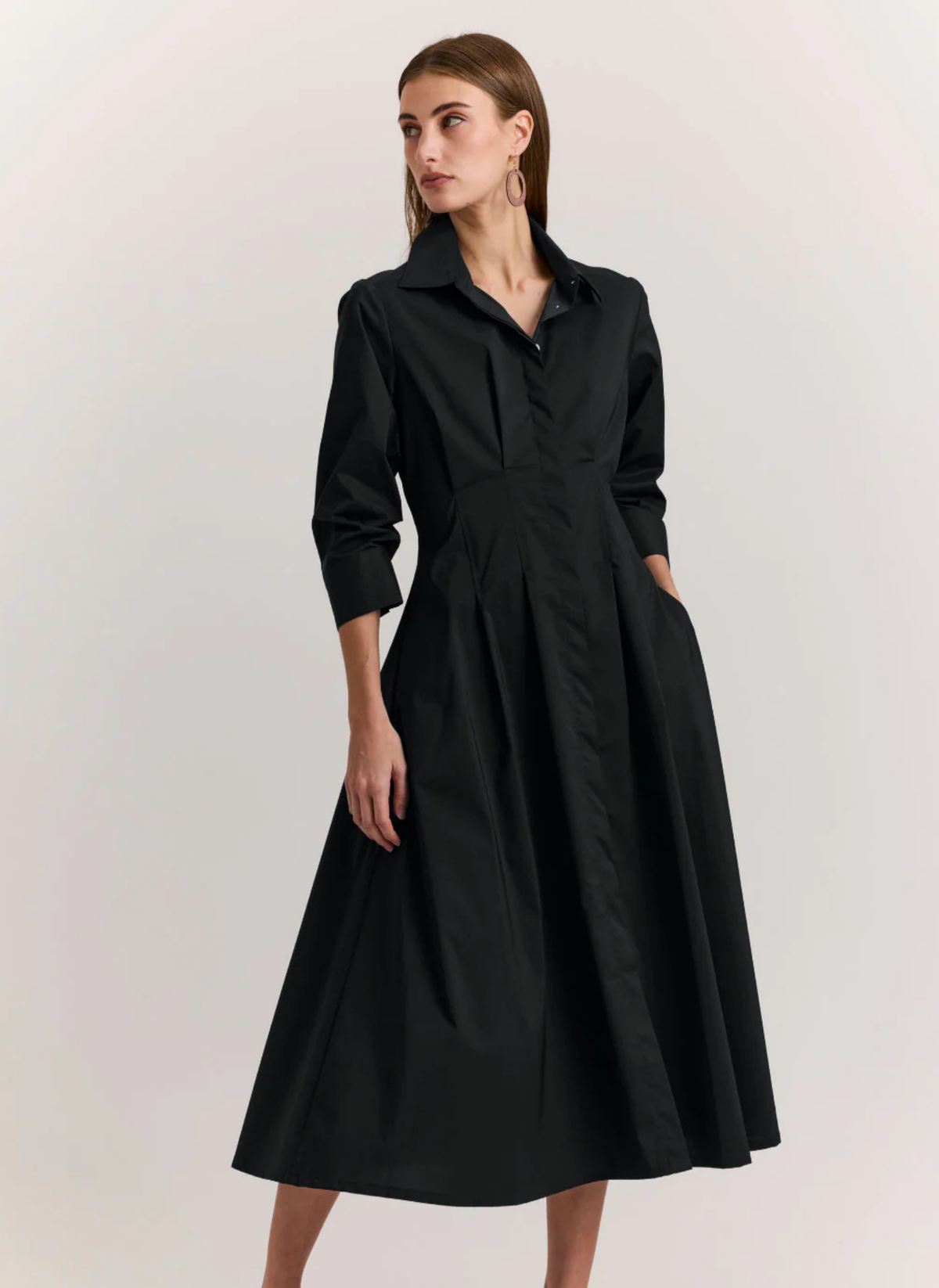 3/4 Sleeve Martina Midi Dress
