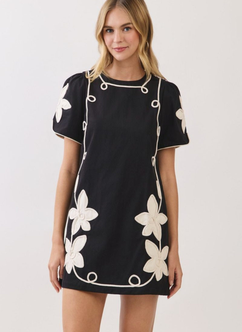Carolina Floral Applique Dress