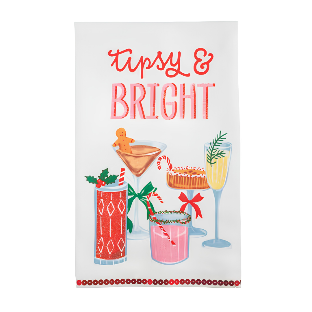 Tipsy & Bright Holiday Bar Towel