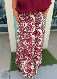 Baroque Tile Maxi Skirt