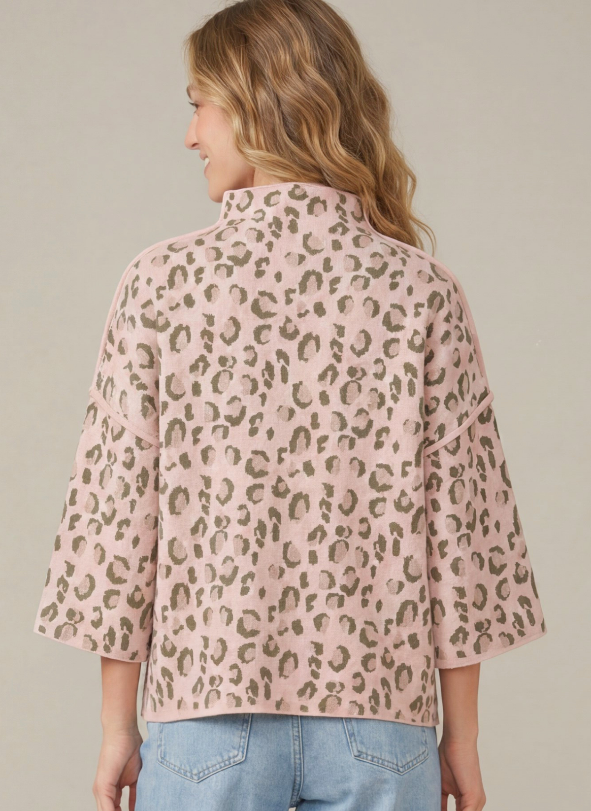 Lily Leopard Mock Neck Sweater