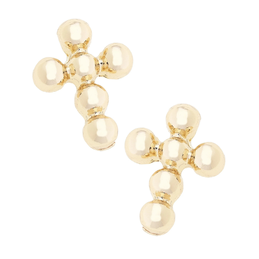 Millie Beaded Cross Stud Earring