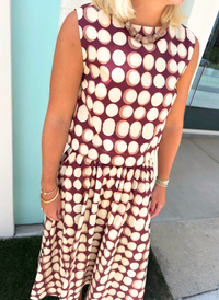 Geometric Dot Skirt Set