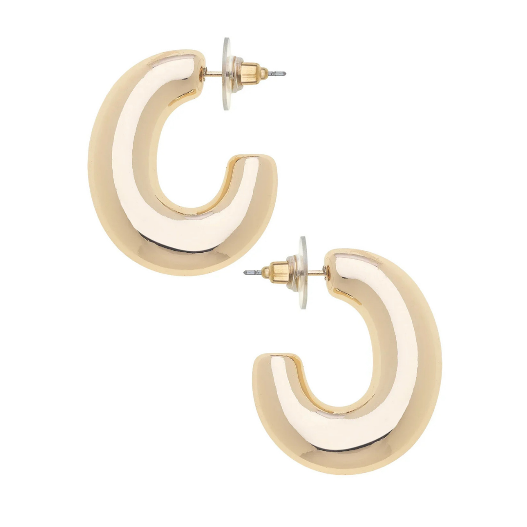 Gia Sculpted Hoop Earrings
