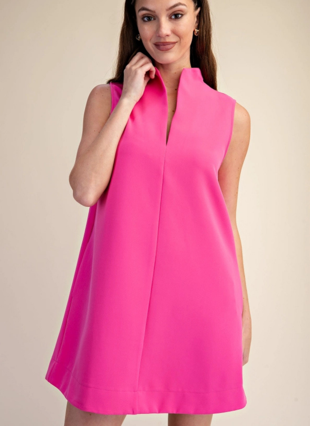 Remi Stand Collar Mini Dress
