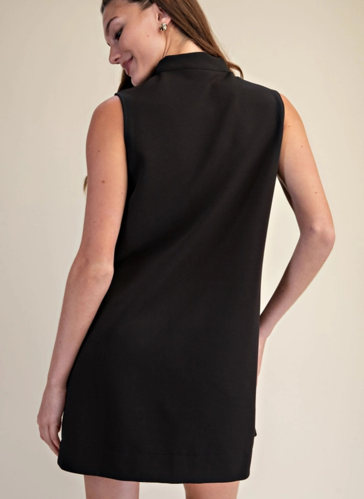 Remi Stand Collar Mini Dress