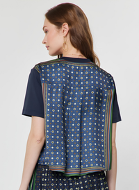 Mixed Media Bandana Printed Top