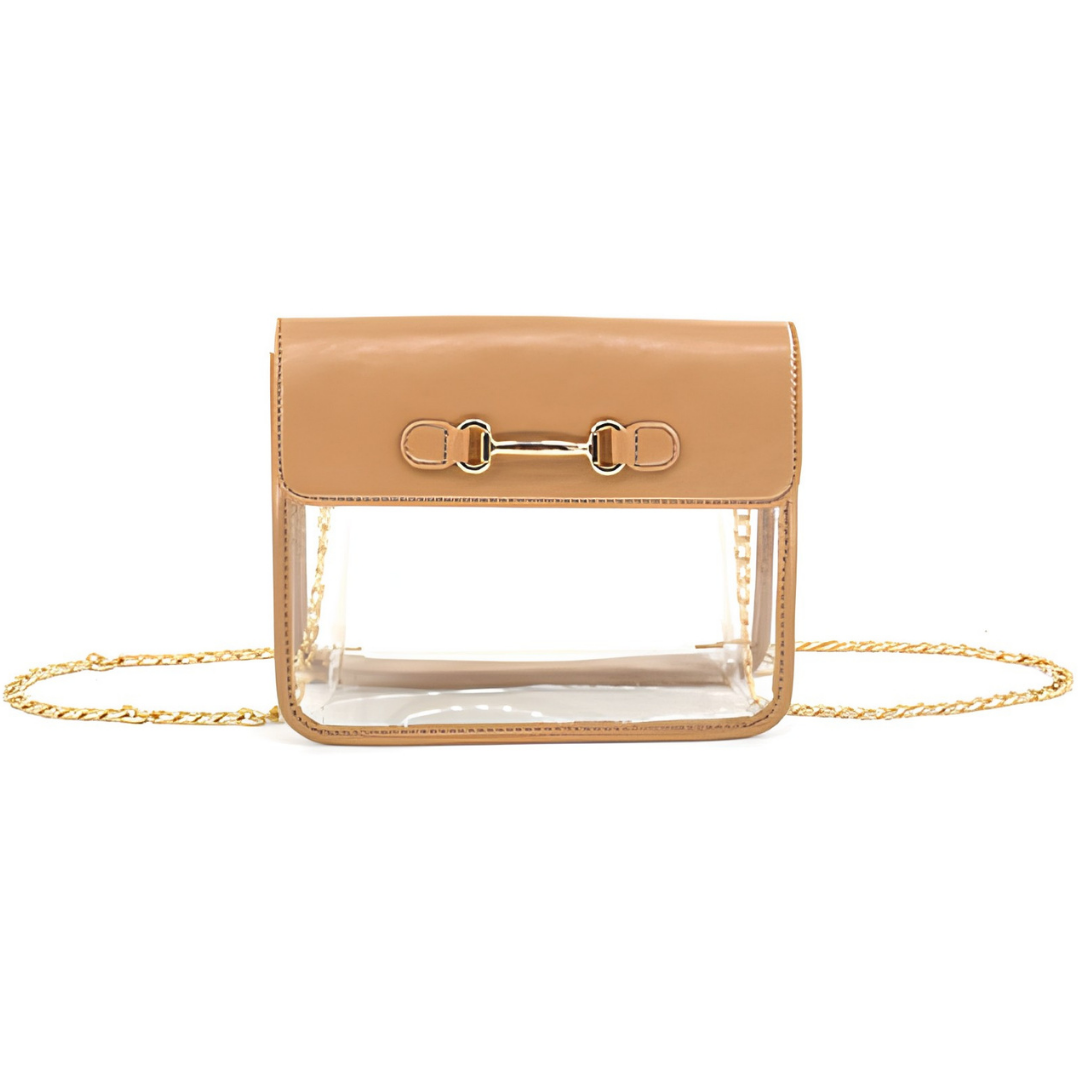 Horsebit Detail Clear Bag