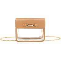 Horsebit Detail Clear Bag