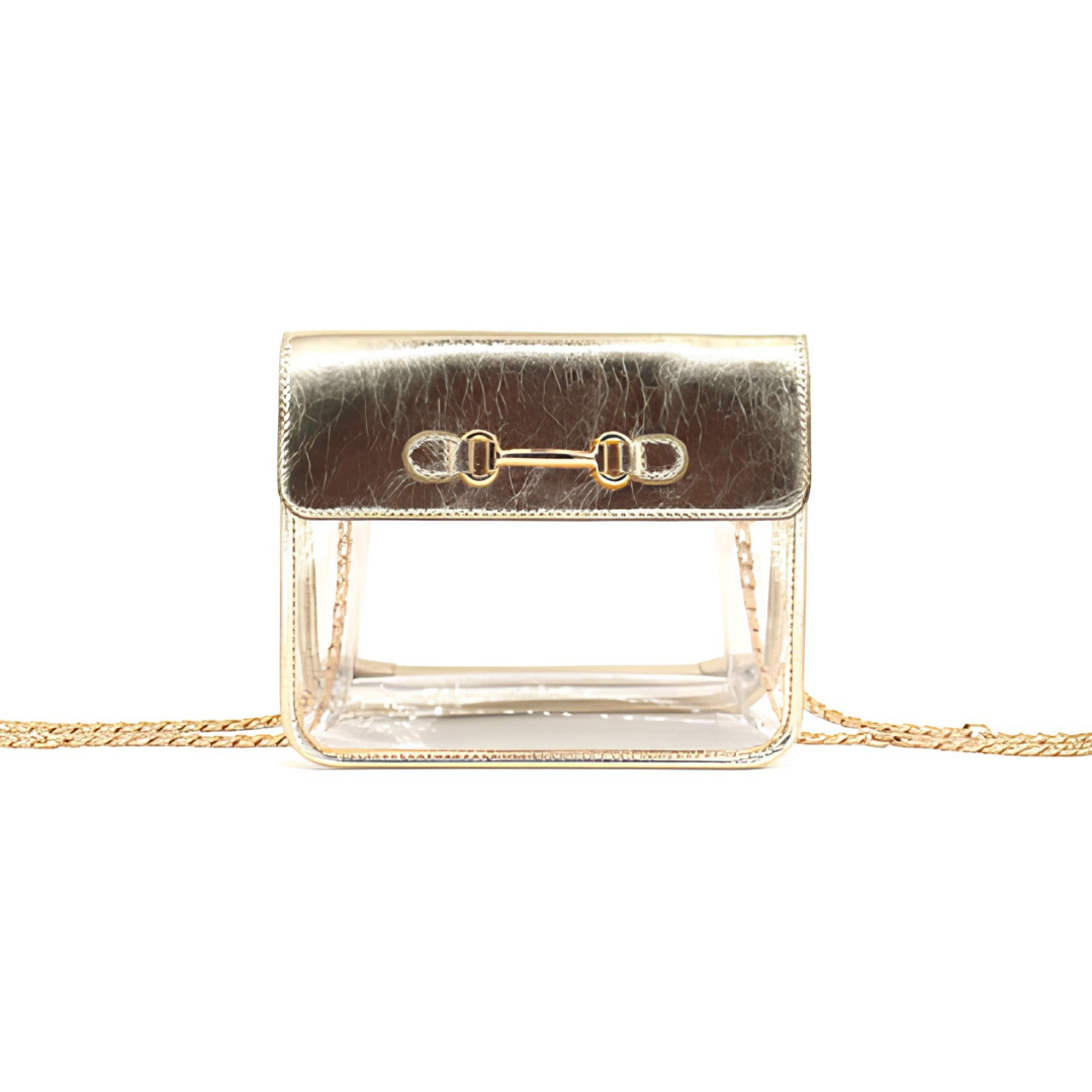 Horsebit Detail Clear Bag