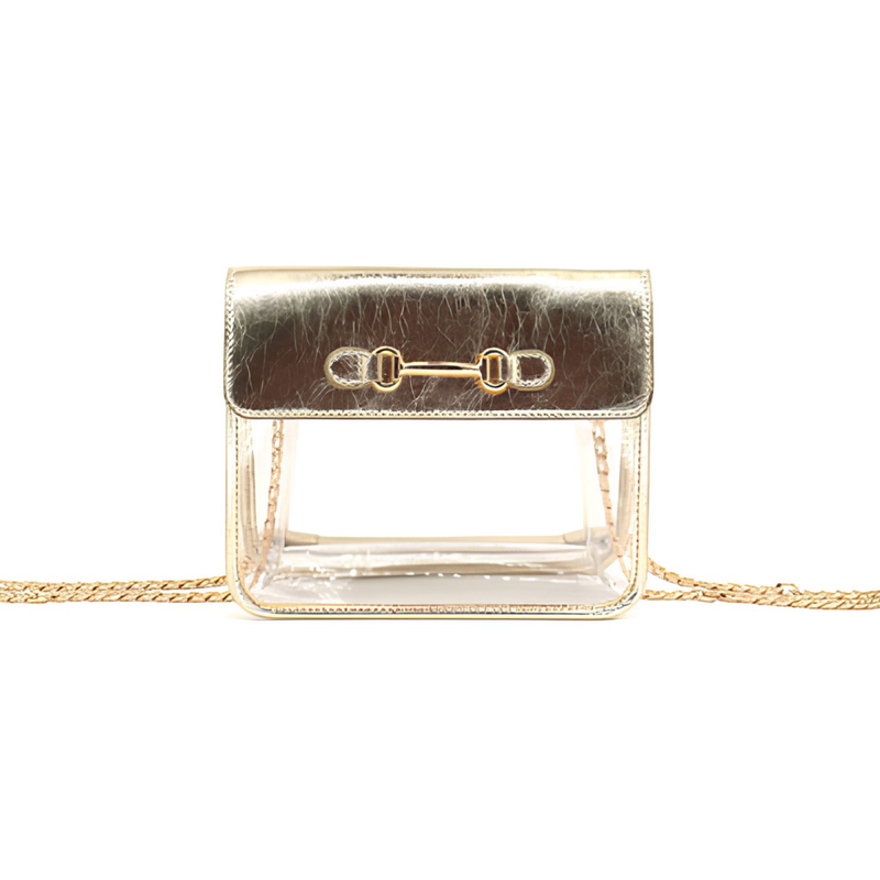 Horsebit Detail Clear Bag