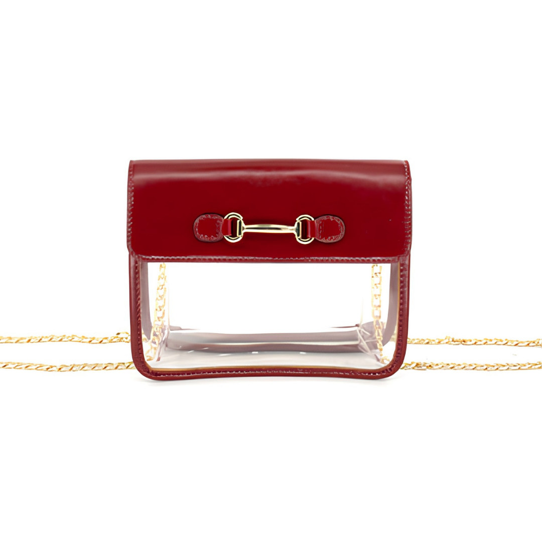 Horsebit Detail Clear Bag