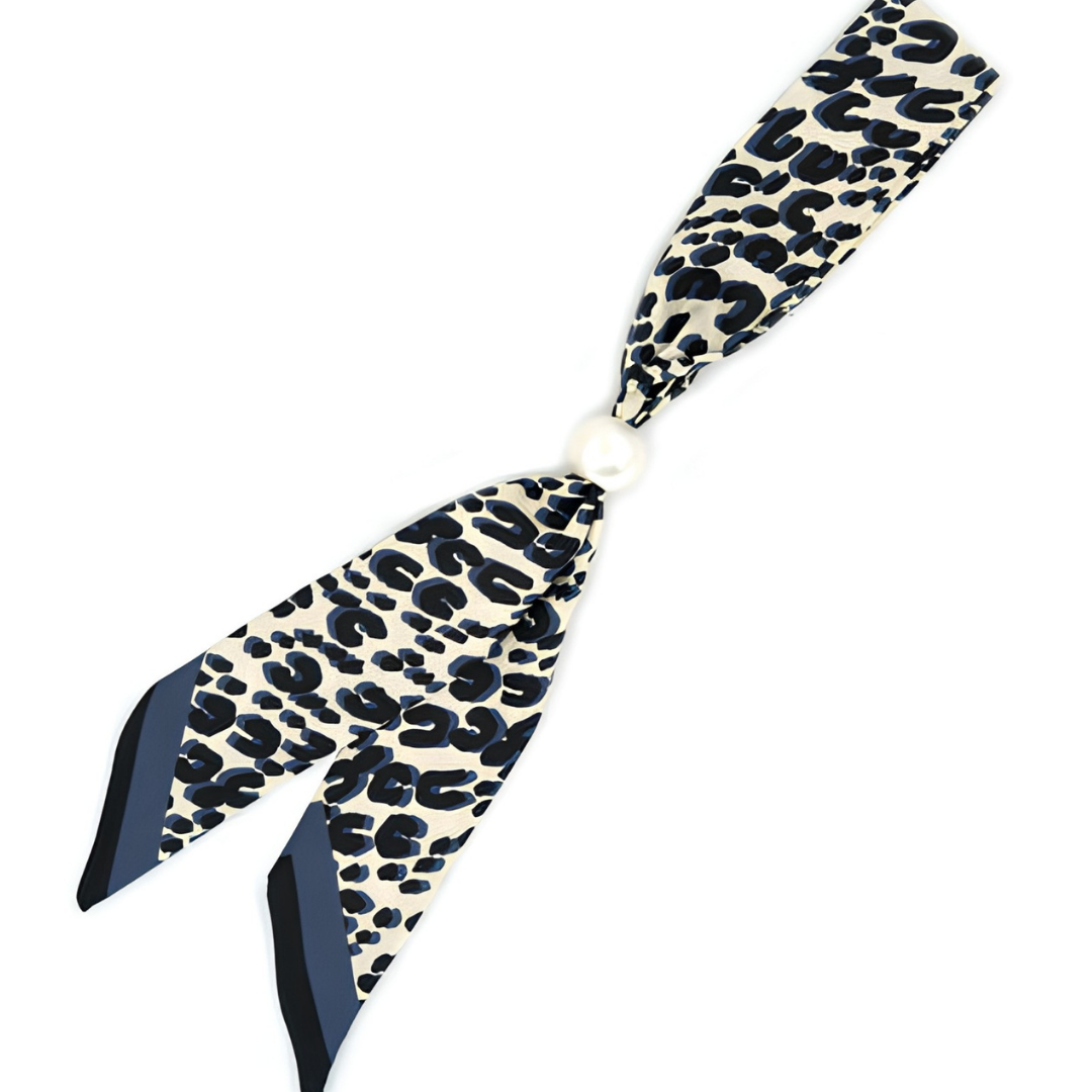 Twilly Scarf Necklace w/ Pearl Slide