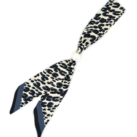 Twilly Scarf Necklace w/ Pearl Slide