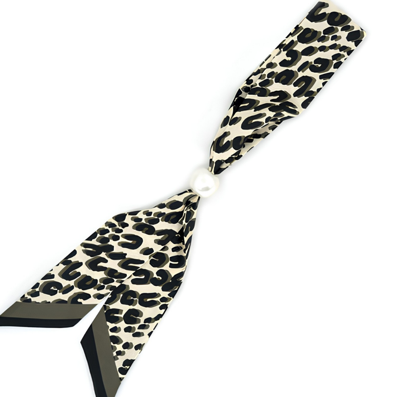 Twilly Scarf Necklace w/ Pearl Slide