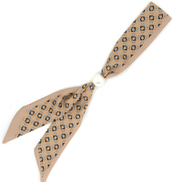 Twilly Scarf Necklace w/ Pearl Slide