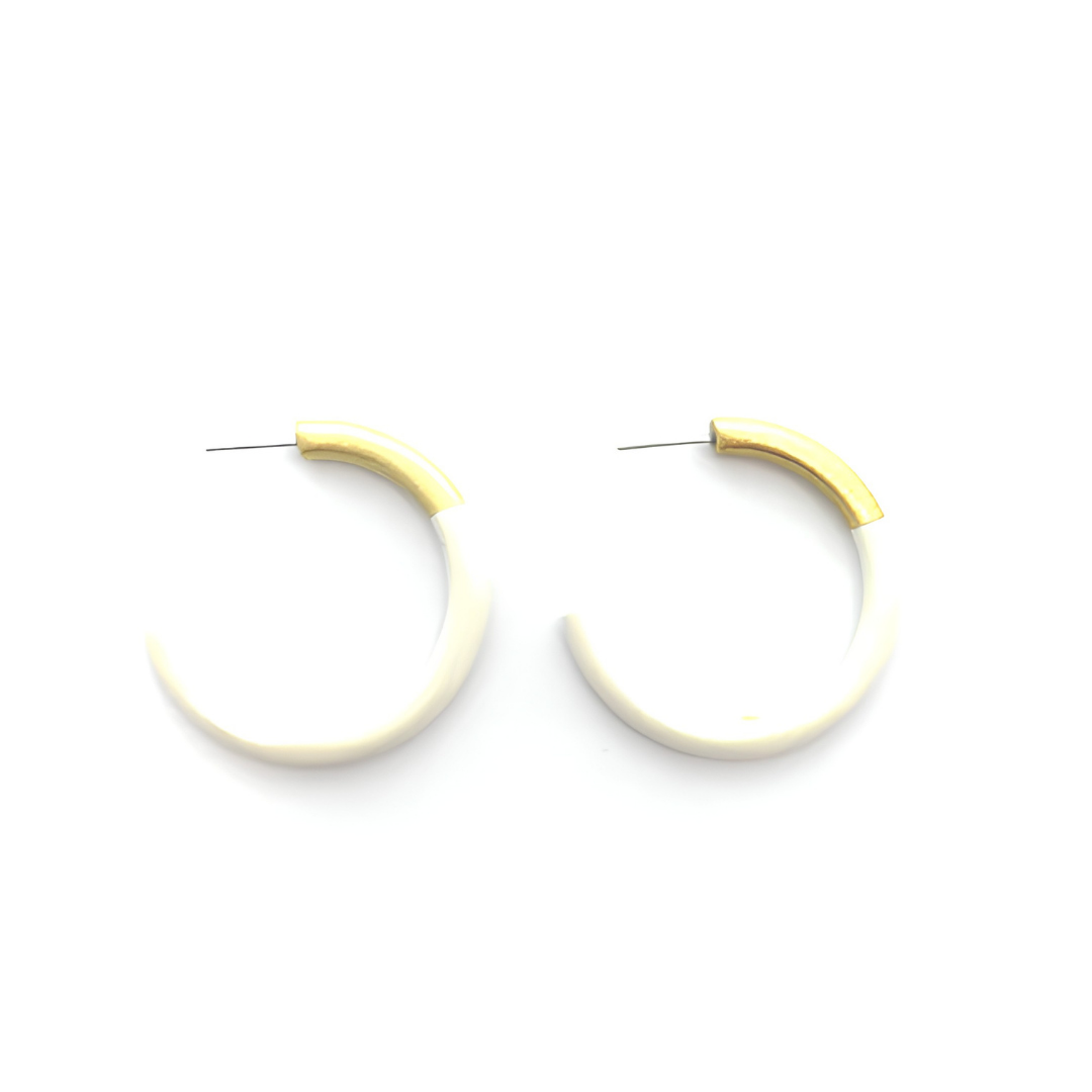 Liz Medium Horn Hoops