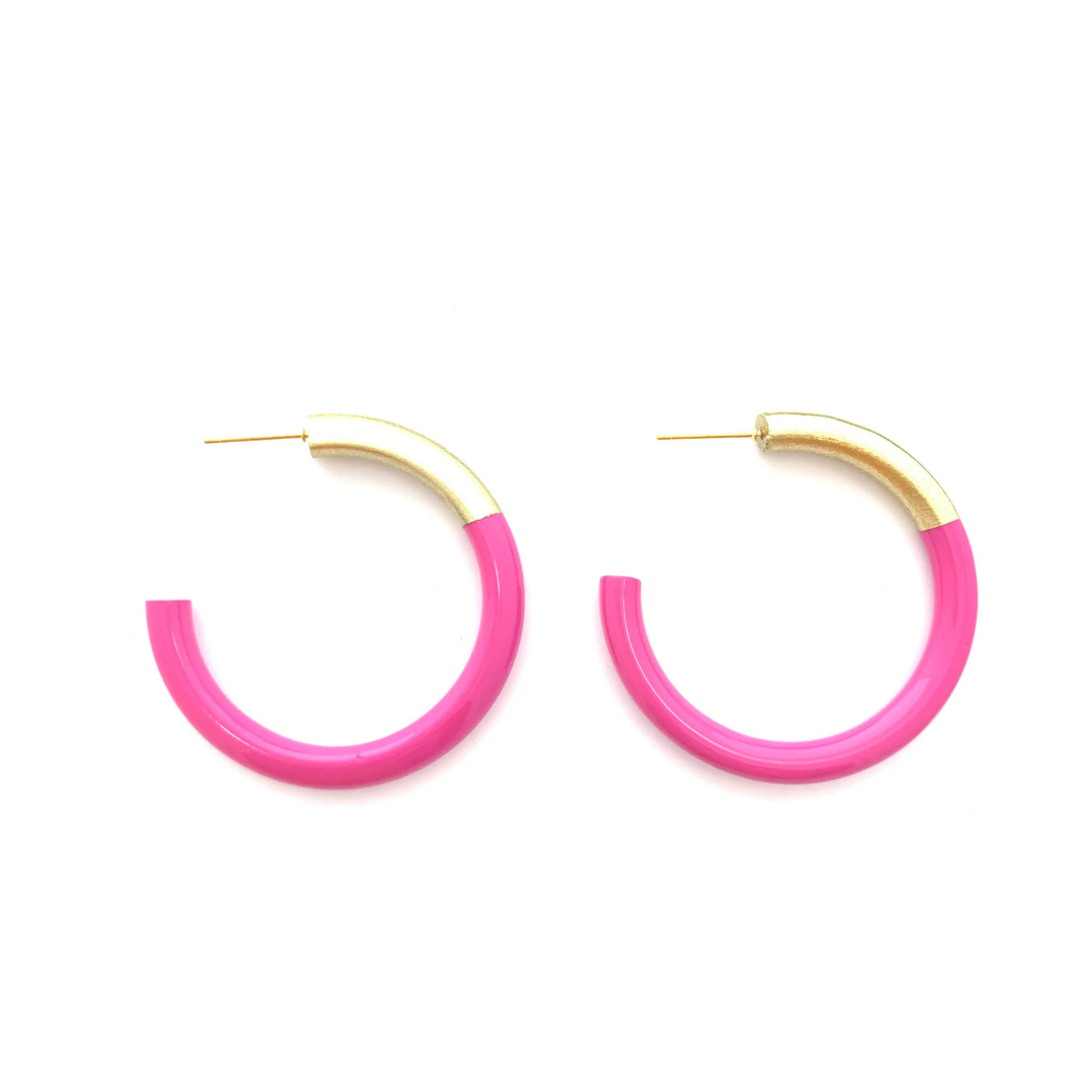 Liz Medium Horn Hoops