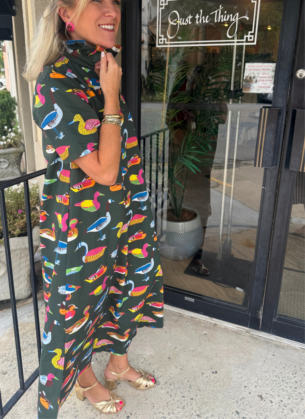Georgia Duck Dress - Olive