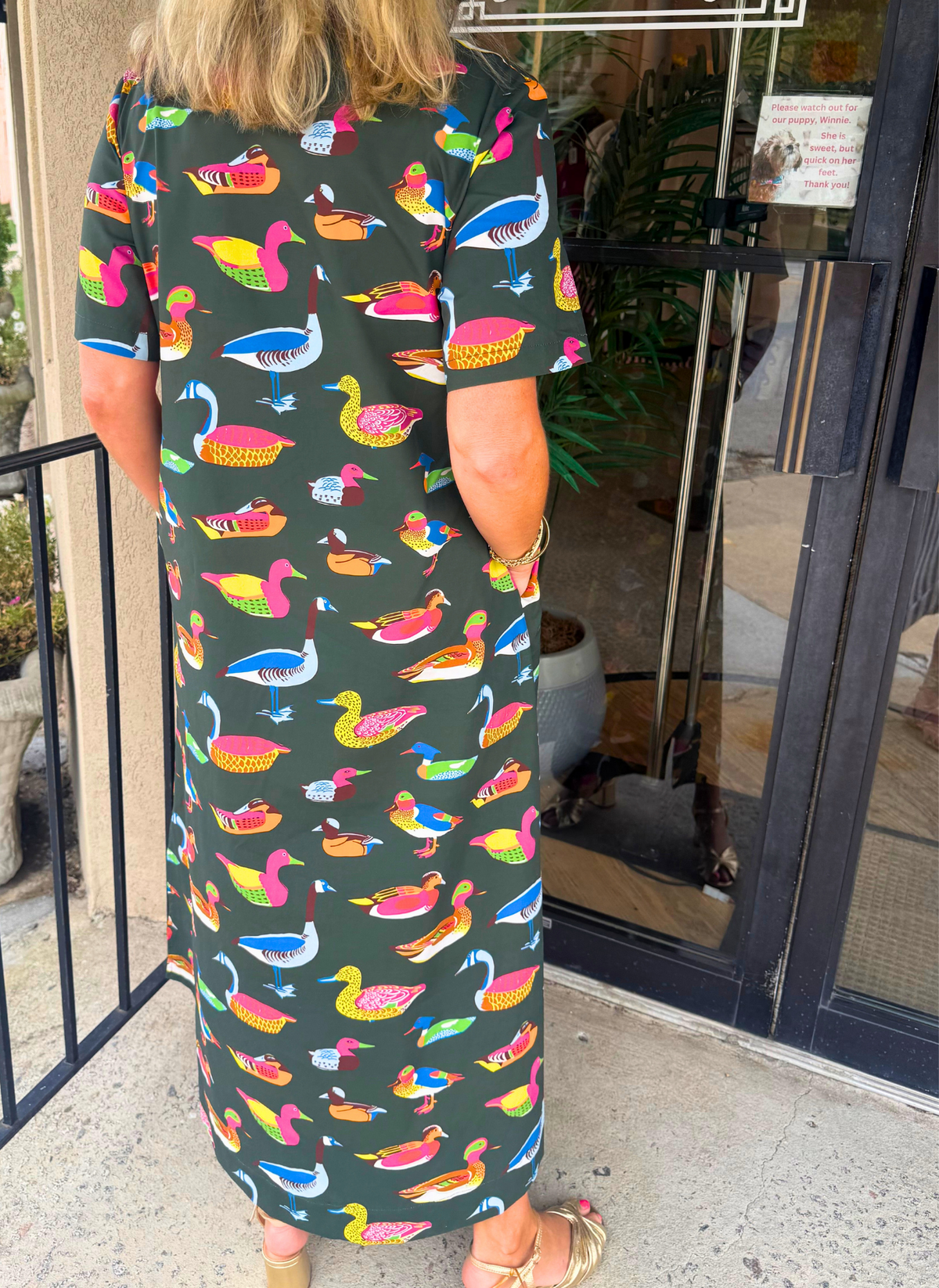 Georgia Duck Dress - Olive