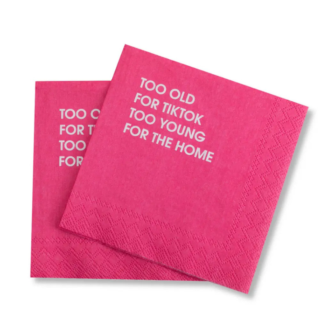Too Old For Tiktok Cocktail Napkins