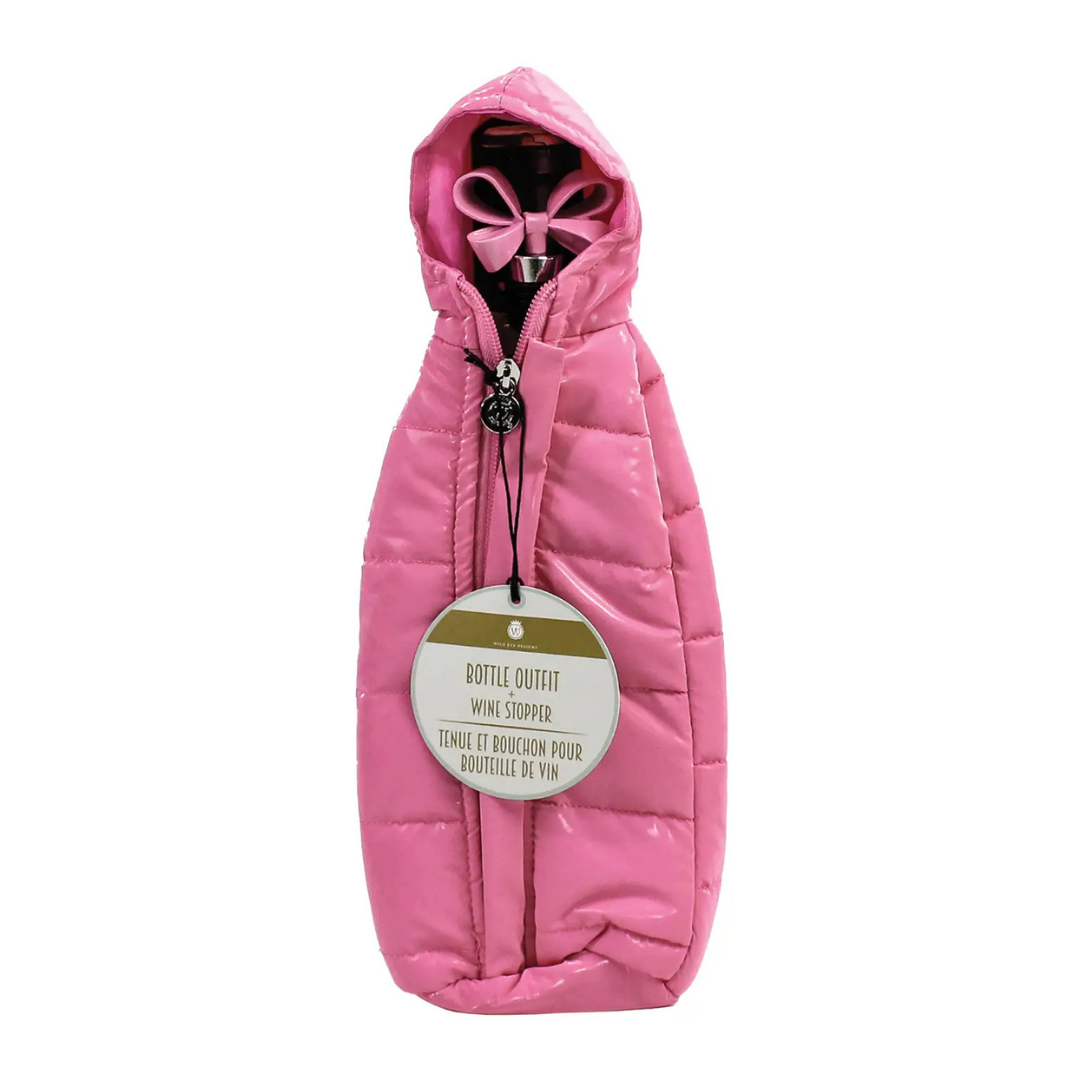 Bottle Outfit and Wine Stopper Set