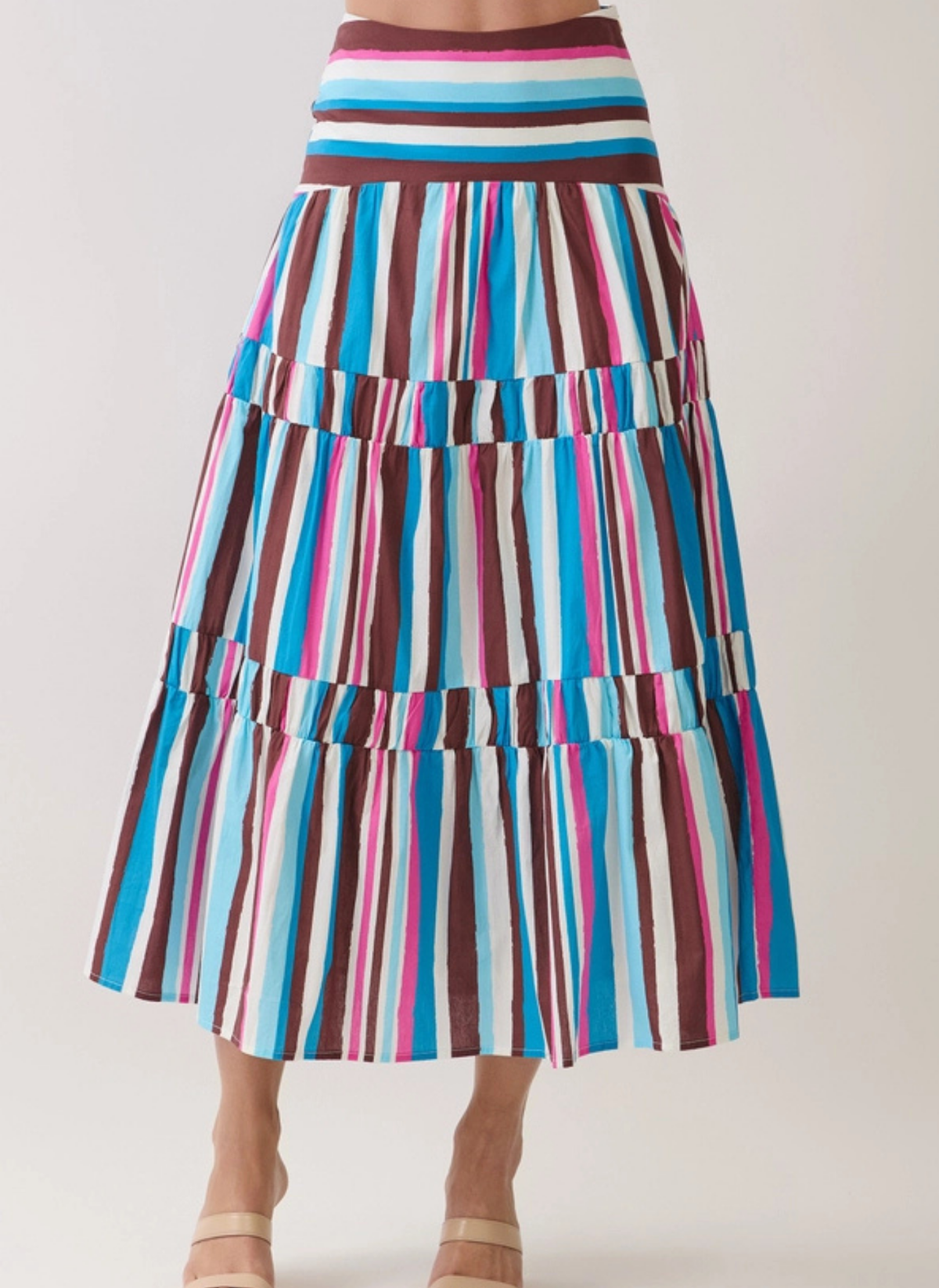 Melody Stripe Maxi Skirt