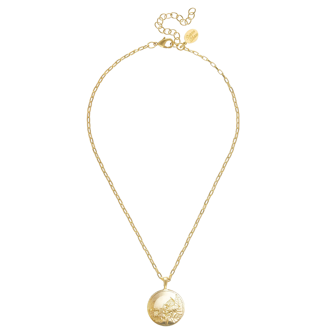 Tobacco Leaf Plate Dainty Chain Necklace