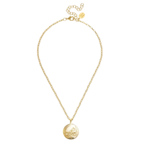 Tobacco Leaf Plate Dainty Chain Necklace