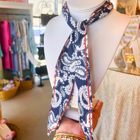 Silky Paisley Twilly Scarf