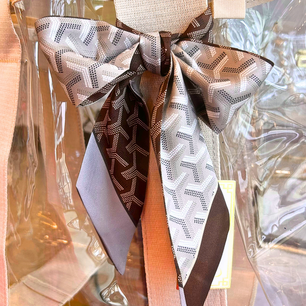 Neutral Printed Twilly Scarf