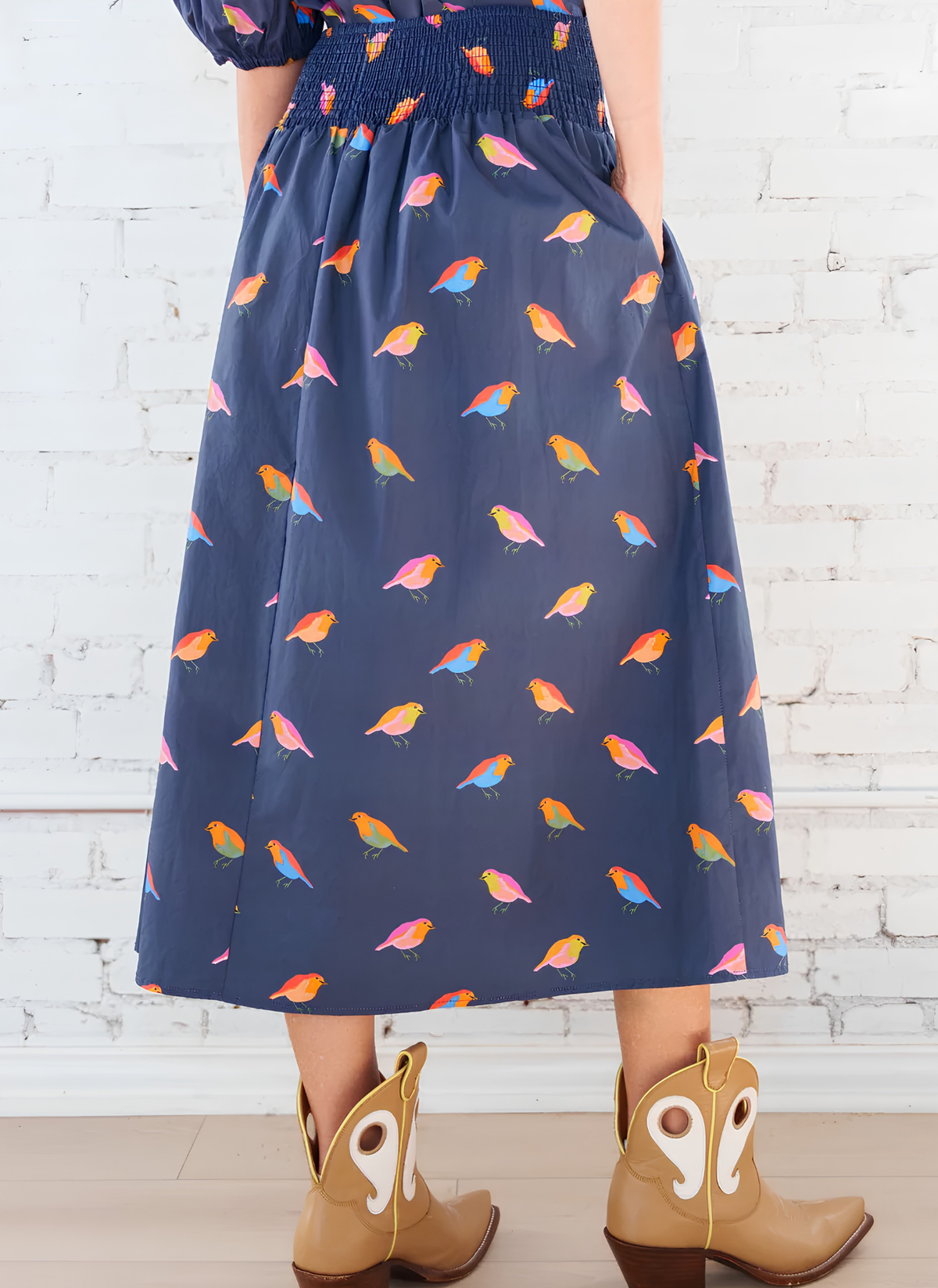 Sutton Bird Skirt - Navy