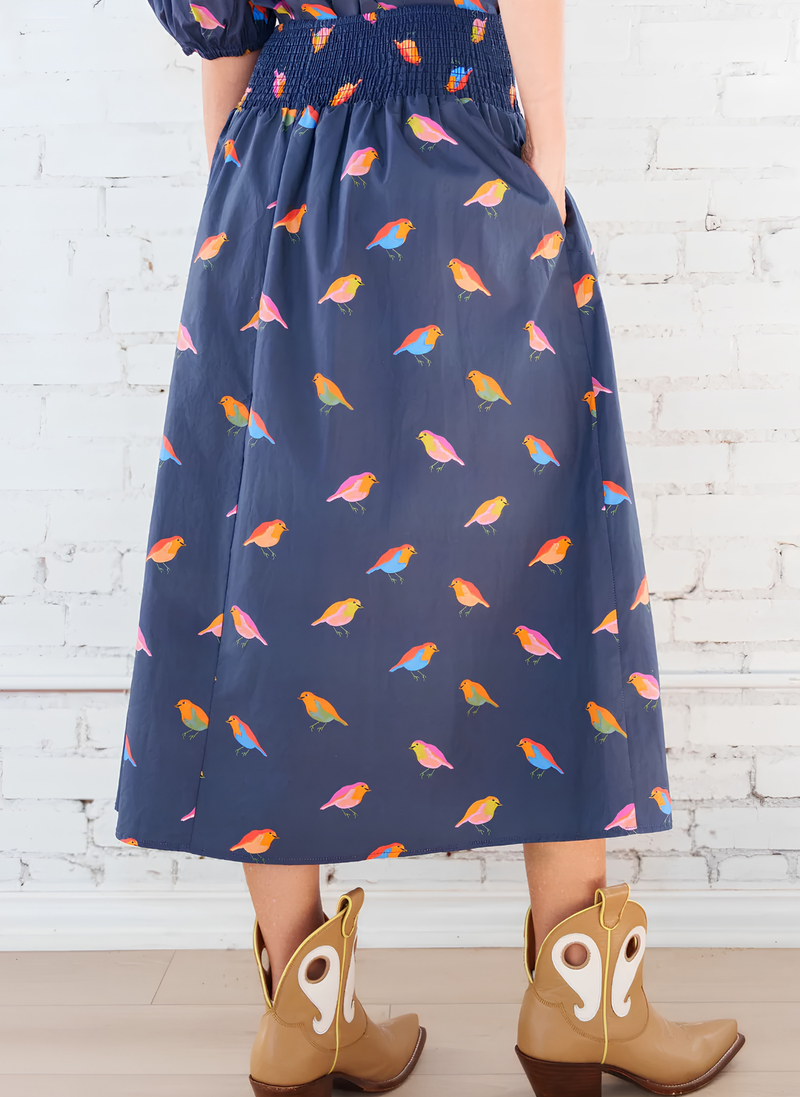 Sutton Bird Skirt - Navy