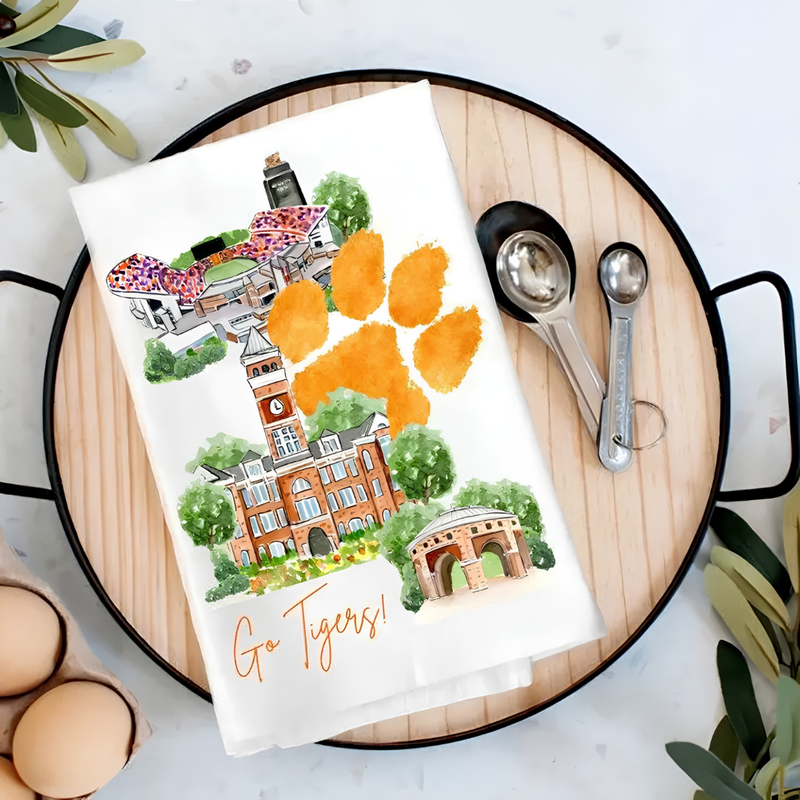Collegiate Landmark Tea Towel