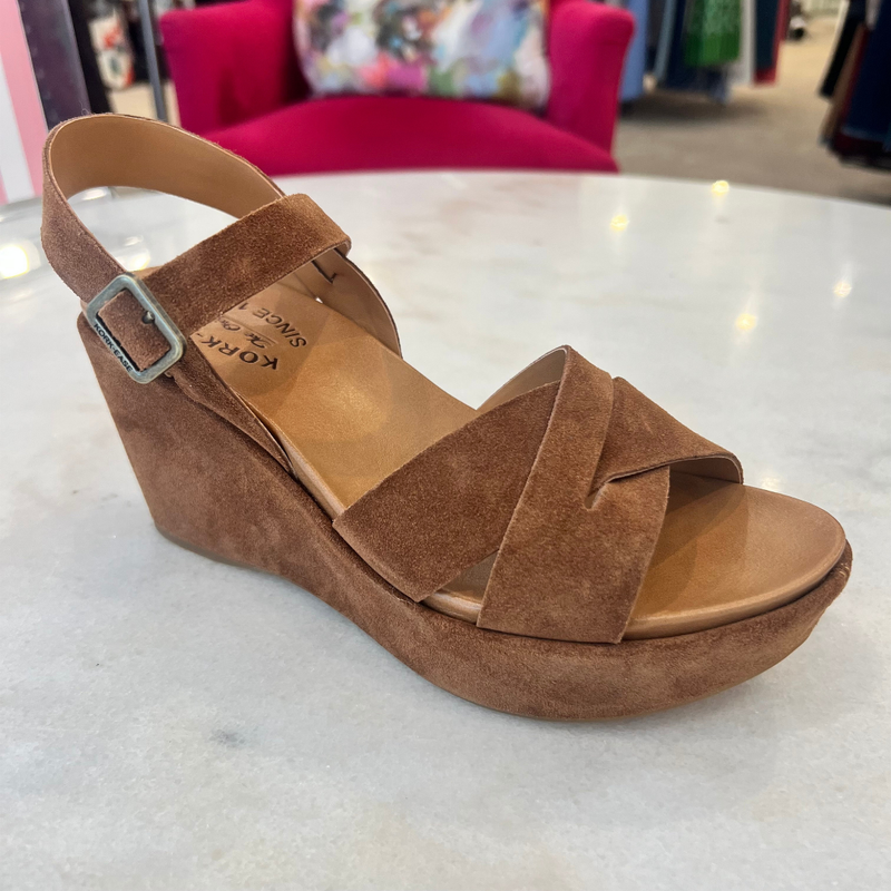 Ava 2.0 Suede Wedge - Brown